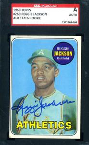 Reggie Jackson SGC Signed 1969 Topps Rookie Autograph Discount Professional