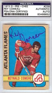 Rey Comeau Autographed 1972 O-Pee-Chee Rookie Card Atlanta Flames PSA 83466652 Discount Countdown Package