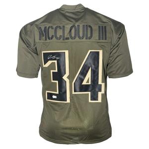 Ray-Ray McCloud Signed Salute to Service Football Jersey (Beckett) Browse