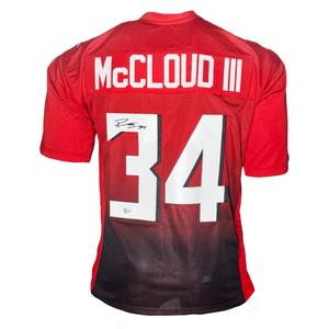 Ray-Ray McCloud Signed Atlanta Red Football Jersey (Beckett) Cheap Pice