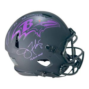 Ray Lewis Joe Flacco Signed SB MVP Inscription Baltimore Ravens Authentic Eclips Clearance Big Discount