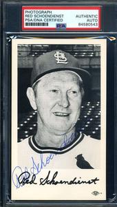 Red Schoendienst PSA DNA Coa Signed Cardinals Team Issued Photo Autograph Clearance Largest Supplier
