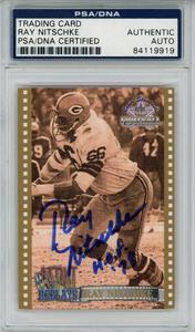Ray Nitschke Signed 1994 Ted Williams #IR8 Trading Card HOF PSA Slab 43744 Visa Payment Cheap Pice