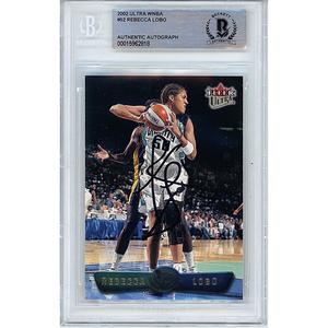 Rebecca Lobo New York Liberty Signed 2002 WNBA Ultra Basketball Card Beckett Auth Auto Pictures Cheap Pice