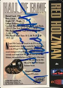Red Holzman Autographed / Signed 1994 Action Packed Card Outlet Low Pice Fee Shipping