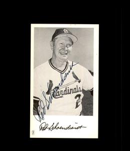 Red Schoendienst JSA Signed  4x5 Team Issued Photo Autograph St Louis Cardinals Low Pice Fee Shipping Sale Online