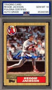 Reggie Jackson Gem Mint 10 PSA DNA Signed 1987 Topps Autograph Buy Cheap Buy