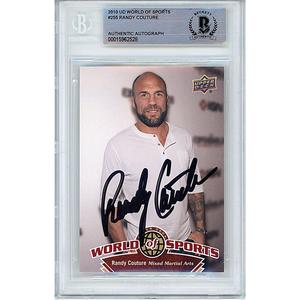 Randy Couture UFC Signed 2010 Upper Deck WOS MMA Trading Card Beckett Auth Auto Slab Free Shipping 100% Original