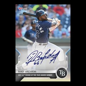 RANDY AROZARENA SIGNED 2021 ROOKIE OF THE YEAR AWARD TOPPS NOW AUTO CARD #OS-35A Brand New Unisex Sale Online