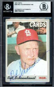 Red Schoendienst Beckett BAS Signed 1970 Topps Autograph Cheap Store