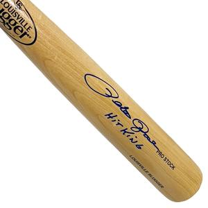 Pete Rose Signed Hit King Inscription Louisville Slugger Official MLB Blonde Bas Pay With Paypal