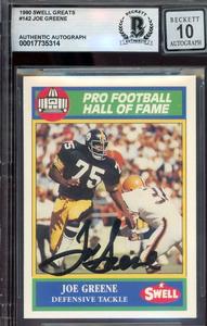 Joe Greene Gem Mint 10 Beckett BAS Signed 1990 Swell Greats Autograph Popular Cheap Online
