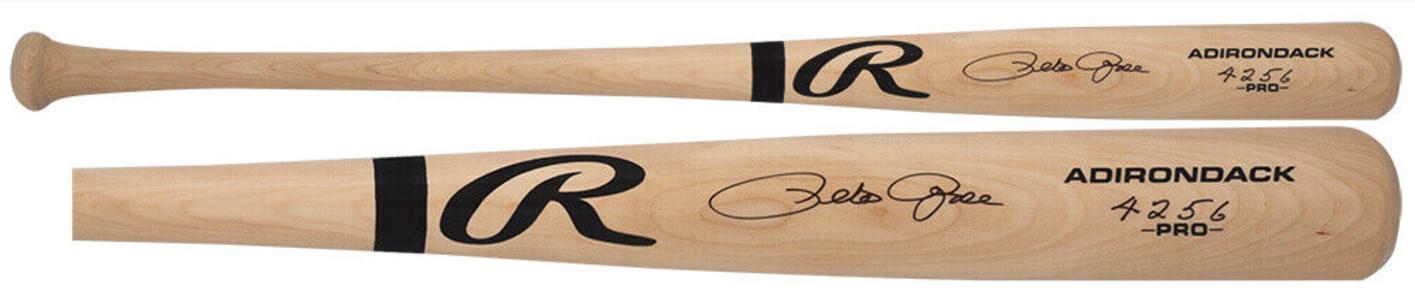 Pete Rose Signed Rawlings Pro Blonde Baseball Bat w/4256 - (SCHWARTZ SPORTS COA) Manchester