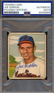 Joe Gordon PSA DNA Signed 1950 Bowman Autograph Buy Online