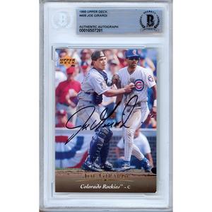 Joe Girardi Colorado Rockies Signed 1995 Upper Deck Baseball Card BAS Auth Auto Slab Free Shipping Nicekicks