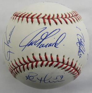 Joe Girardi Tony Pena Rob Thompson  3 Signed Rawlings Baseball JSA AX04811 Free Shipping Cheap Pice