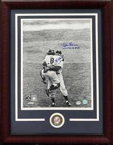 Yogi Berra Don Larsen Signed 11x14 Framed Photo Yankees WS Perfect Game Auto PSA Outlet Extremely