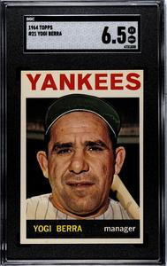 Yogi Berra 1964 Topps Baseball Card #21- SGC Graded 6.5 EX-NM Low Cost Cheap Online