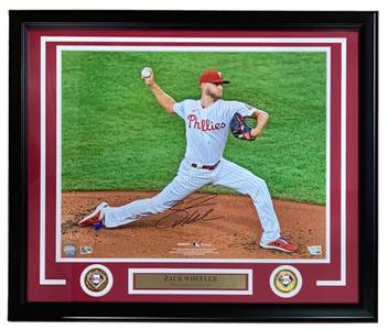 Zack Wheeler Signed Framed 16x20 Philadelphia Phillies Photo Fanatics Sale With Mastercard