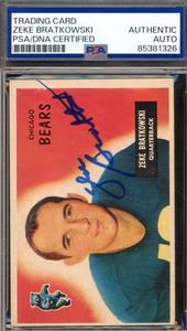 Zeke Bratowski PSA DNA Signed 1955 Bowman Autograph Steelers Popular Sale Online