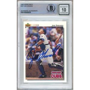 Joe Girardi Chicago Cubs Signed 1992 Upper Deck Card BAS BGS Auto 10 Graded Slab Finishline