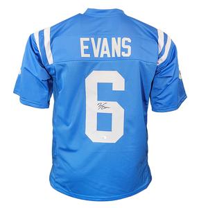 Zach Evans Signed Ole Miss College Light Blue Football Jersey (JSA) Reliable Cheap Online