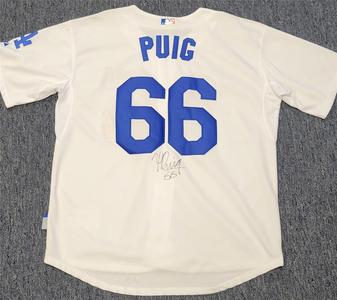Yasiel Puig signed Los Angeles Dodgers Jersey autograph  PSA/DNA Sticker Comfortable Online