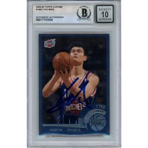 Yao Ming Signed Houston Rockets 2002 Topps Chrome #146 Card 10 Beckett 48687 Buy Cheap Discounts
