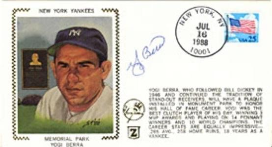 Yogi Berra Autographed / Signed New York Yankees Memorial Park Cache Outlet Where Can You Find