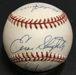 Yogi Berra Don Larsen signed Yankees legends baseball 13 auto HOF Ron Guidry COA Discount Fast Delivery
