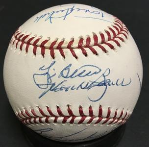 Yogi Berra Don Larsen signed Yankees legends baseball 13 auto Don Zimmer CBM COA Original Cheap Online
