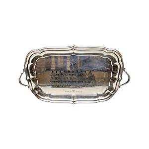 Yogi Berra's 1962 New York Yankees Engraved Silver Platter Presented By Commissioner (Steiner LOA) 100% Original