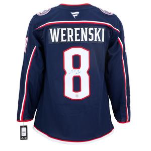 Zach Werenski Autographed Columbus Blue Jackets Fanatics Premium Jersey Top Quality Cheap Pice