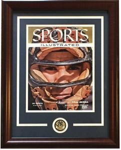 Yogi Berra Signed 11x14 SI Cover Photo framed Yankees Coin Autograph MLB Holo Buy Cheap 100% Guaranteed