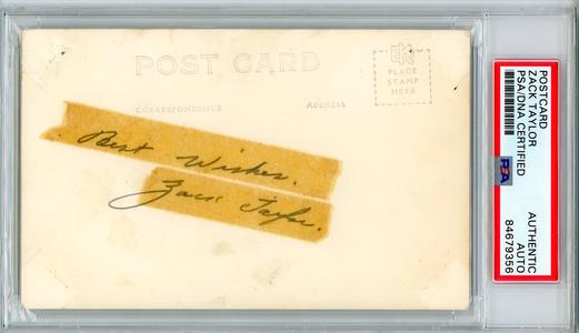 Zack Taylor Autographed Postcard (PSA) Affordable Cheap Online