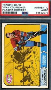 Yvan Cournoyer PSA DNA Vintage Signed 1968 Topps Autograph Manchester Great Sale Online