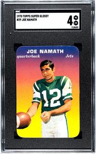 Joe Namath 1970 Topps Super Glossy Card #29- SGC Graded 4 VG-EX (New York Jets) Sale New