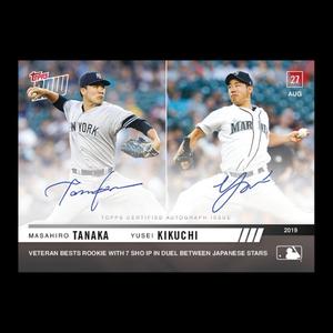 YUSEI KIKUCHI MASAHIRO TANAKA DUAL SIGNED TOPPS NOW CARD #754A US & JAPAN STARS Cheap Sale Shop For