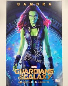 Zoe Saldana signed Guardians Gamora 12x18 photo poster autograph  Beckett BAS Fashion Style Cheap Online