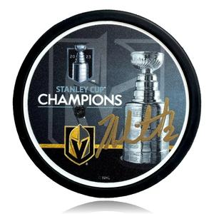 Zach Whitecloud Autographed Stanley Cup Vegas Golden Knights Hockey Puck COA IGM Extremely For Sale