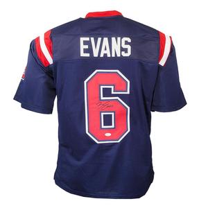 Zach Evans Signed Ole Miss College Dark Blue Football Jersey (JSA) Discount Amazon