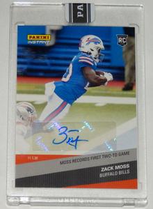 ZACK MOSS "RECORDS FIRST TWO-TD GAME" PANINI INSTANT 2020 ROOKIE AUTO CARD #96 Amazon For Sale