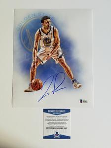 Zaza Pachulia signed 8x10 photo BAS Beckett Golden State Warriors Autographed Sale High Quality