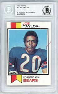 Joe Taylor Autographed Signed 1973 Topps Rookie Card #37 Bears Beckett 10736709 Outlet