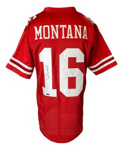 Joe Montana San Francisco Signed Red Football Jersey Tristar Cheap Online
