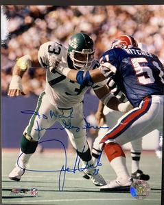 Joe Klecko Signed 8x10 Photo NY Jets To Mark Forever Gang Green Auto HOF Steiner Clearance Original