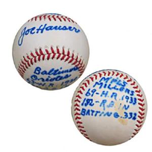 Joe Hauser Autographed / Signed Stat Baseball Outlet Hot Sale
