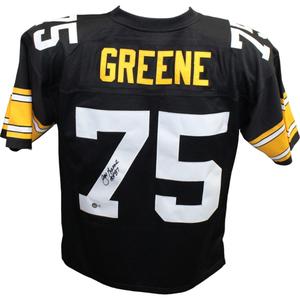 Joe Greene Signed Pittsburgh Steelers M&N Black Jersey Beckett 42790 With Paypal Low Pice