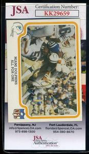 Joe Robbie Rare JSA Coa Autograph 1981 Fleer Dolphins Hand Signed Get To Buy For Sale