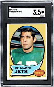 Joe Namath 1970 Topps Card #150- SGC Graded 3.5 VG  (New York Jets) Cheap Affordable